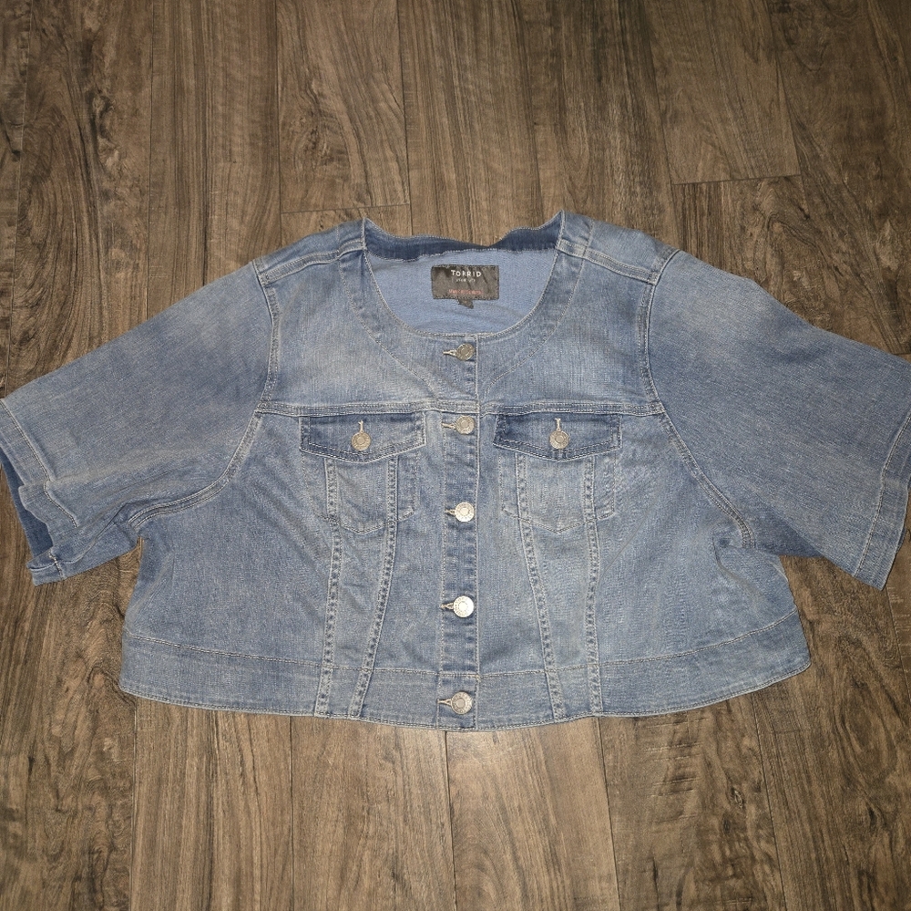 Torrid Jean Cardigan Bolero Jacket